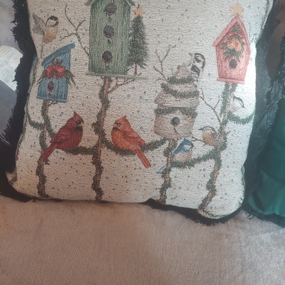 Cardinal & Birdhouse pillows (2) - Picture 5 of 6